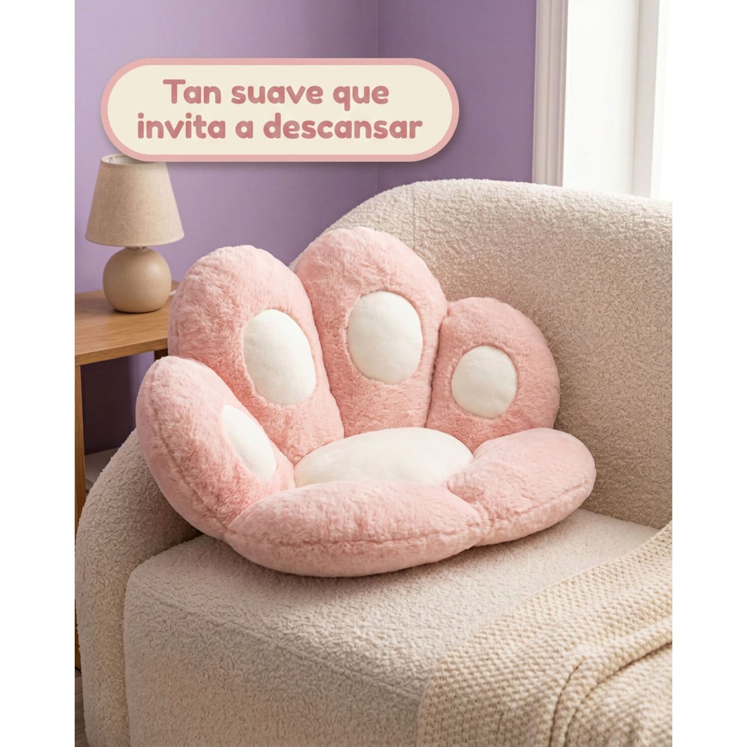 Coj&iacute;n Almohada Mano De Gatito Suave 70x61 image number 5.0