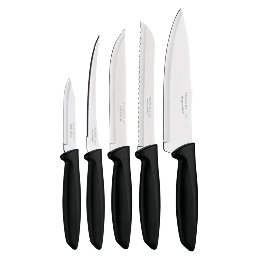 Juego 5 Cuchillos De Acero Inoxidable Con Soporte Tramontina image number 2.0