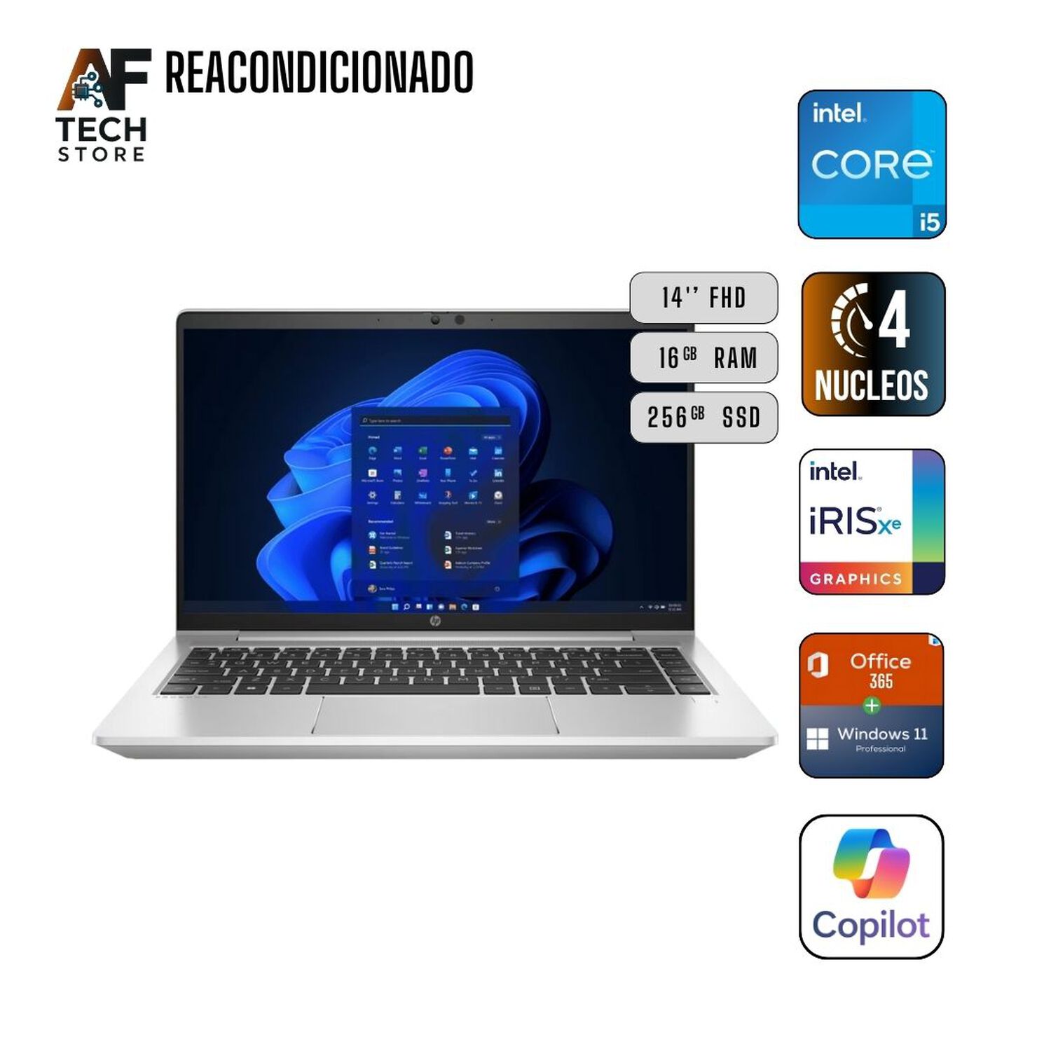 Notebook Hp 440 G8 I5 11th 16gb 256gb - Win11+office - Reacondicionado Profesional