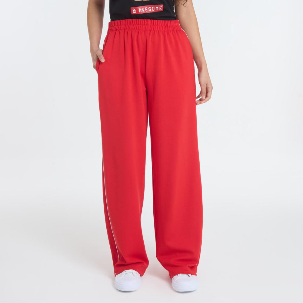 Pantalón De Buzo Stripe Tiro Medio Regular Mujer Freedom image number 0.0