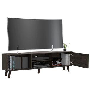 Rack Tv 70" 1 Puerta Fm-015o Caf&eacute; Oscuro