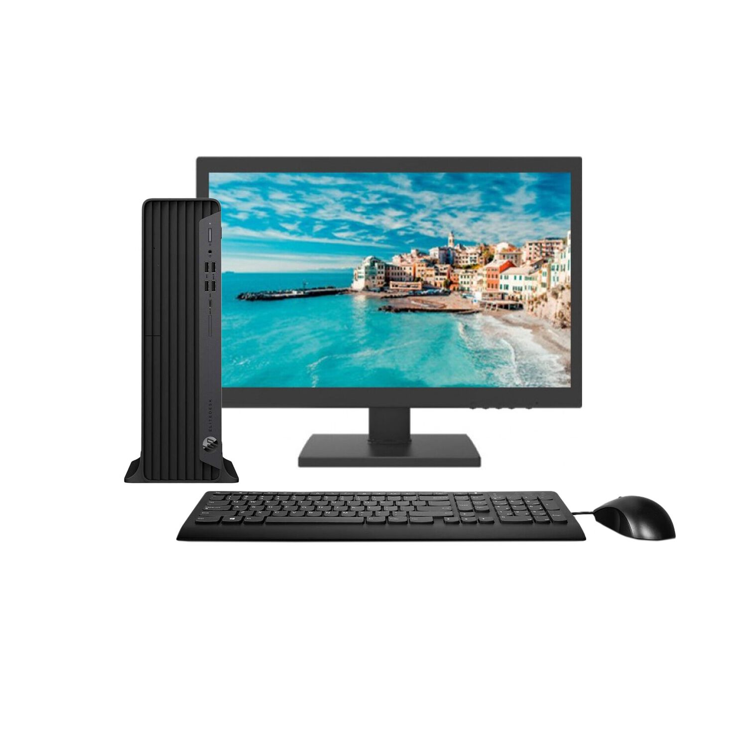 Kit Monitor + Pc Hp Prodesk 400 G7 Sff (i5-10ma 8gb 512gb Ssd) Reacondicionado Grado A image number 0.0