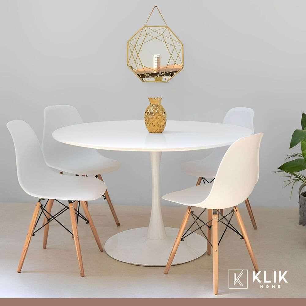 Comedor Mesa Tulip Blanca - 4 Sillas Eames Blancas image number 1.0