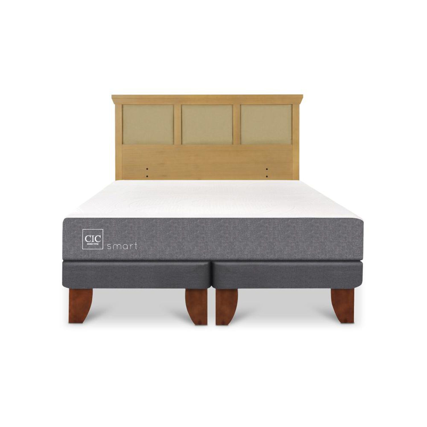 Cama Europea Cic Smart / King / Base Dividida + Respaldo image number 0.0