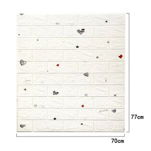 Pack 10 Lamina Papel Mural Autoadhesivo 3d Blanco