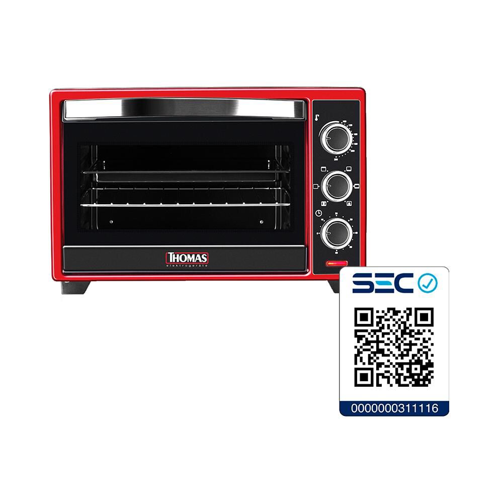 Horno Eléctrico Thomas TH-26R / 25 Litros / 1600W image number 4.0