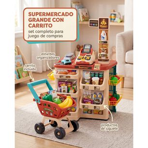 Juguete Supermercado Con Carrito Premium Grande Para Ni&ntilde;os