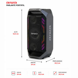 Parlante Portatil Inal&aacute;mbrico Bluetooth Aiwa 90w Con Radio Fm Aw-a521