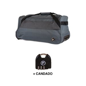 Bolso De Viaje Con Ruedas Kross M 89 Lts Gris + Candado F