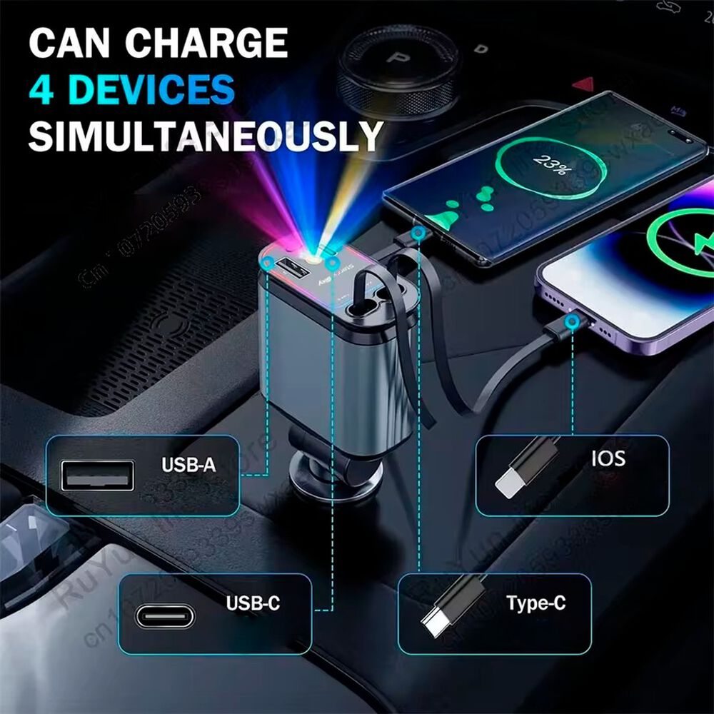 Cargador Auto Usb De 2 Cables Escalable Y Carga R&aacute;pida image number 3.0