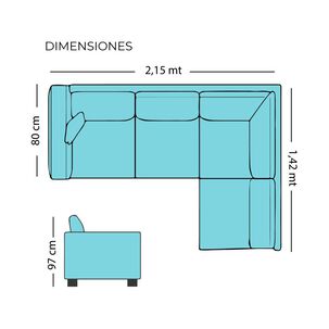 Sofá Seccional Living Factory Musso Derecho / 5 Cuerpos