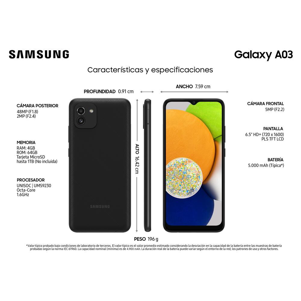 Smartphone Samsung Galaxy A03 / 64 GB / Wom image number 2.0