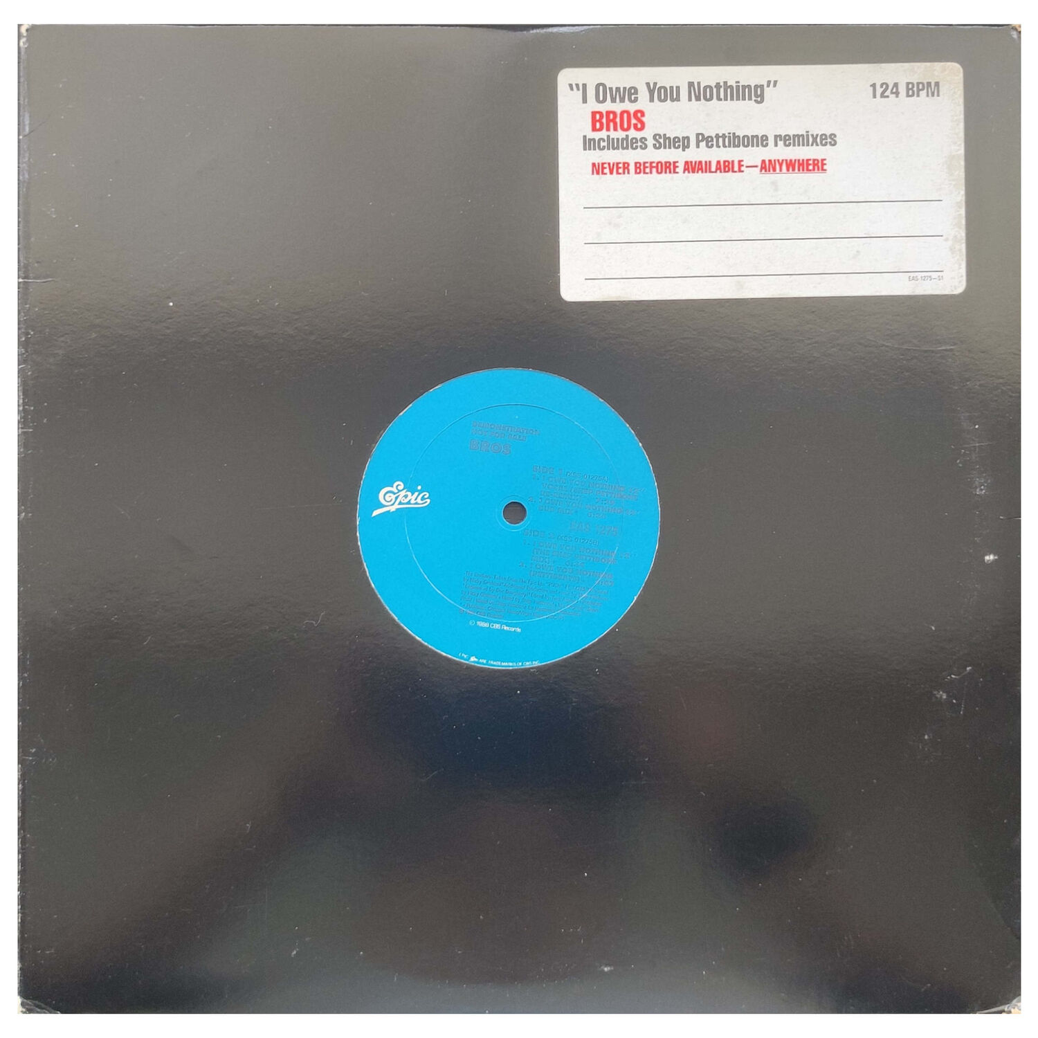 Bros - I Owe You Nothing | 12" Maxi Single Usado image number 0.0