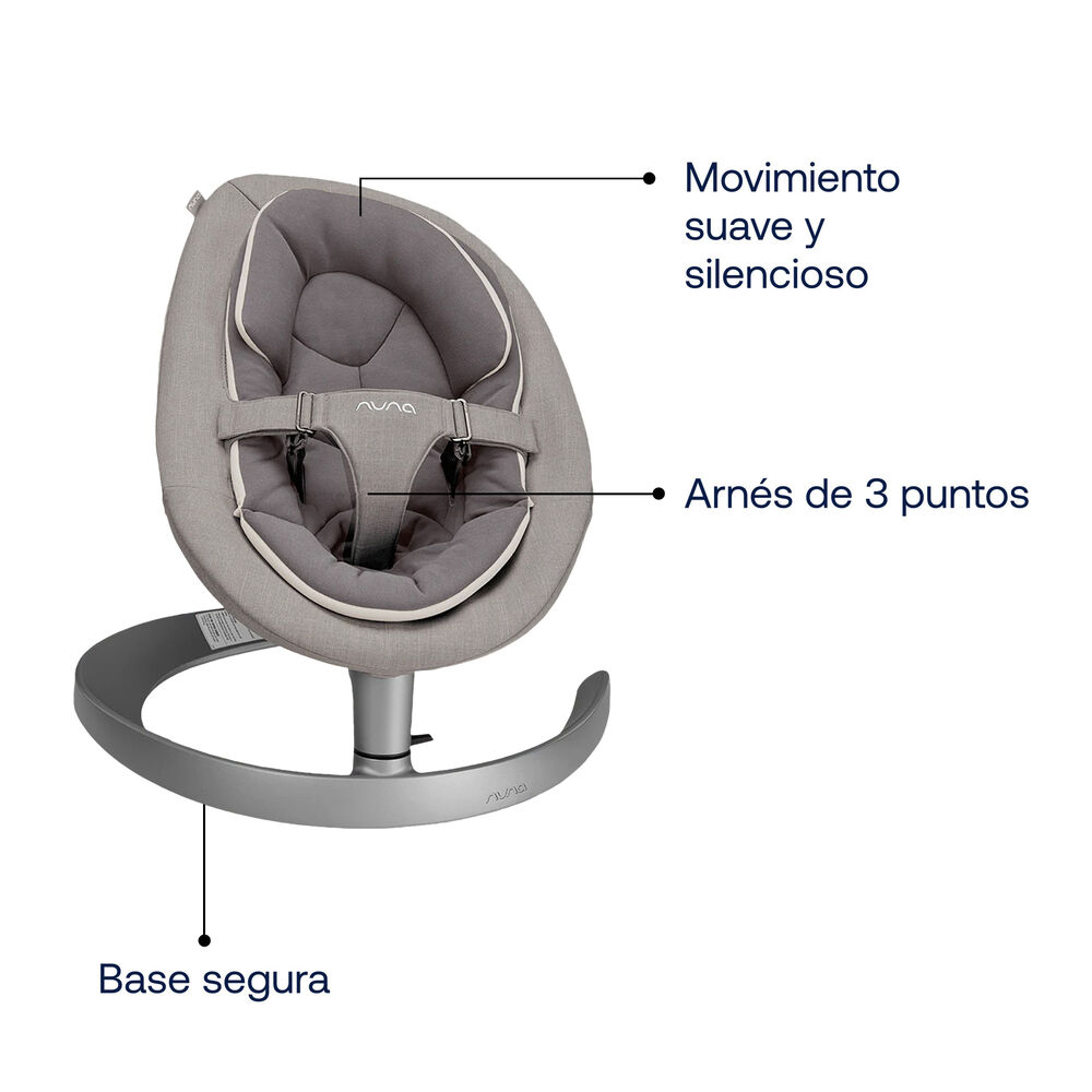 Baby Bouncer Leaf Grow Quartz Nuna image number 3.0