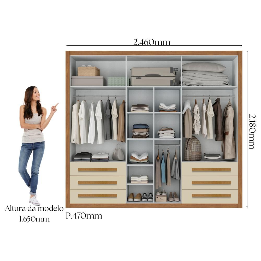 Cl&oacute;set Di Poretti Design Closet Venetto / 6 Puertas / 6 Cajones image number 3.0