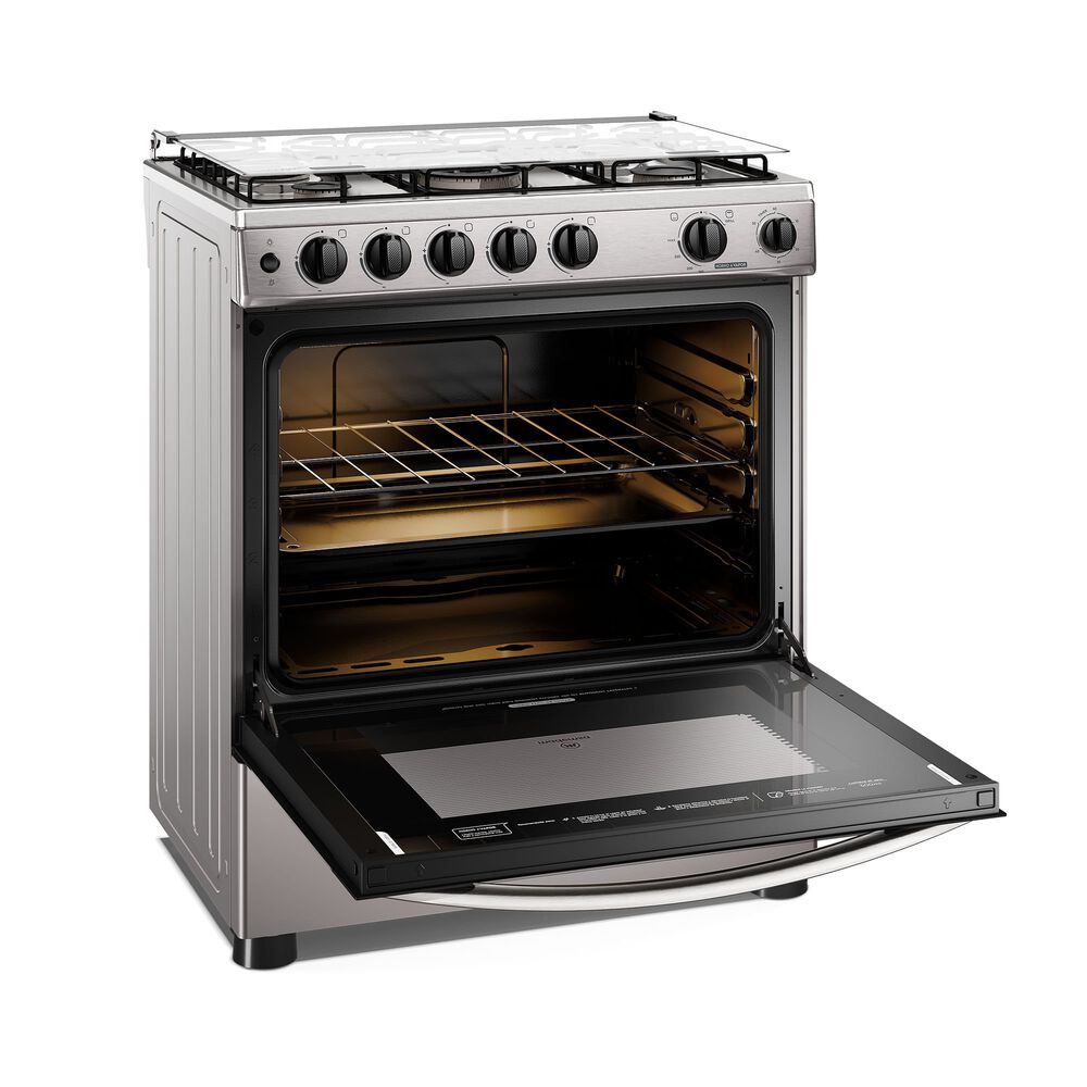 Cocina A Gas 5 Platos Horno Vapor Y Triple Llama Fm5ssc Inox image number 5.0