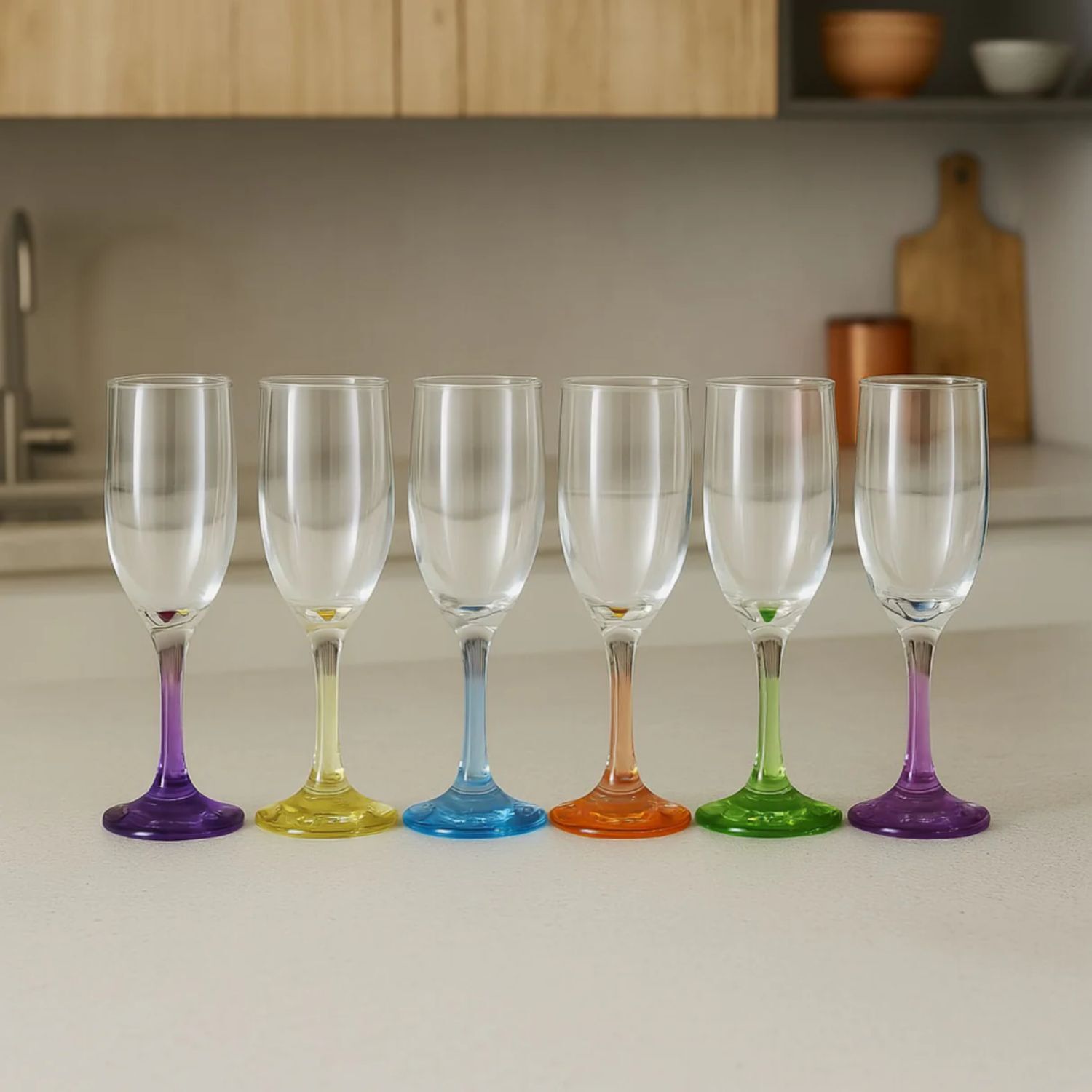 Set 18 Vasos Copas Cristar Fondo Color Celebracion Fiestas image number 1.0