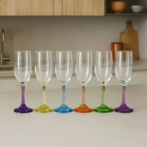 Set 18 Vasos Copas Cristar Fondo Color Celebracion Fiestas