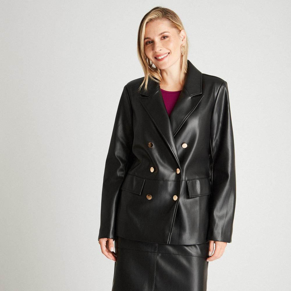 Blazer Regular Cuello Solapa Mujer Lorenzo Di Pontti image number 0.0