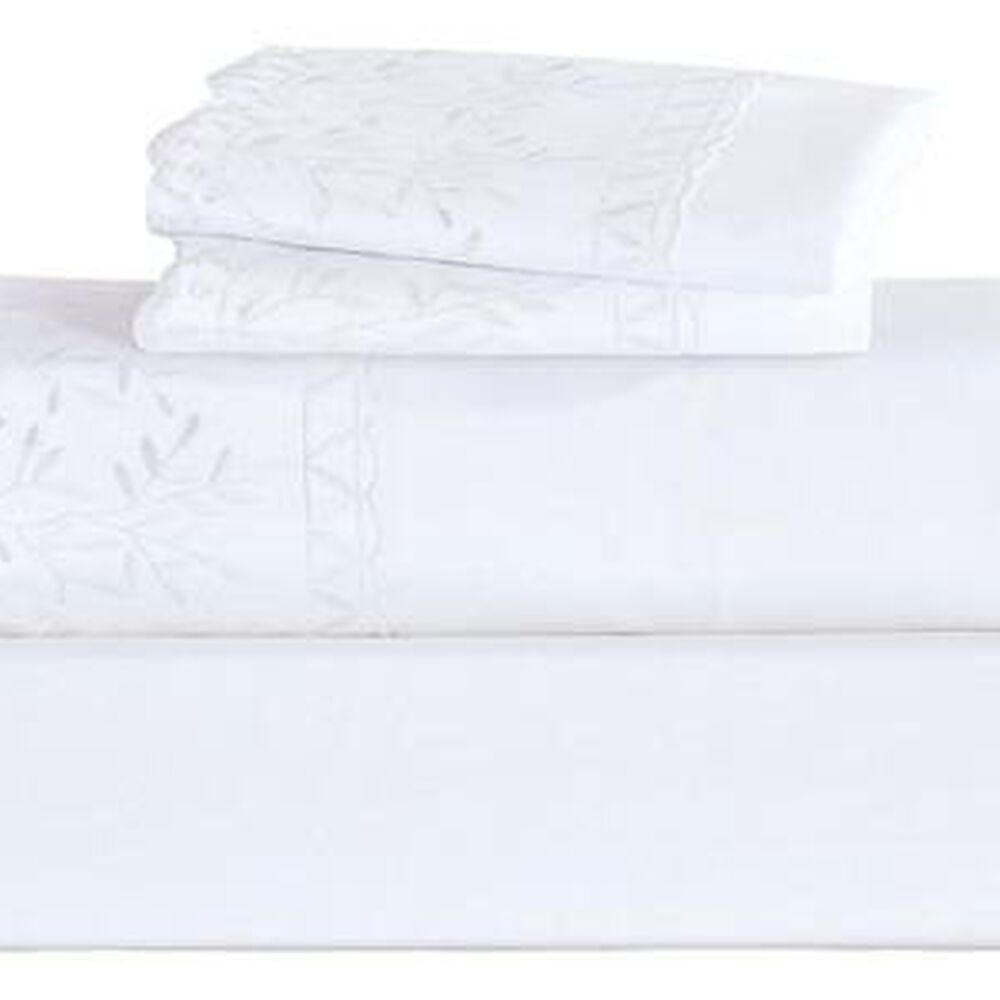 Sabana Andes Microfibra Broderie Blanco 1.5 Plaza image number 2.0