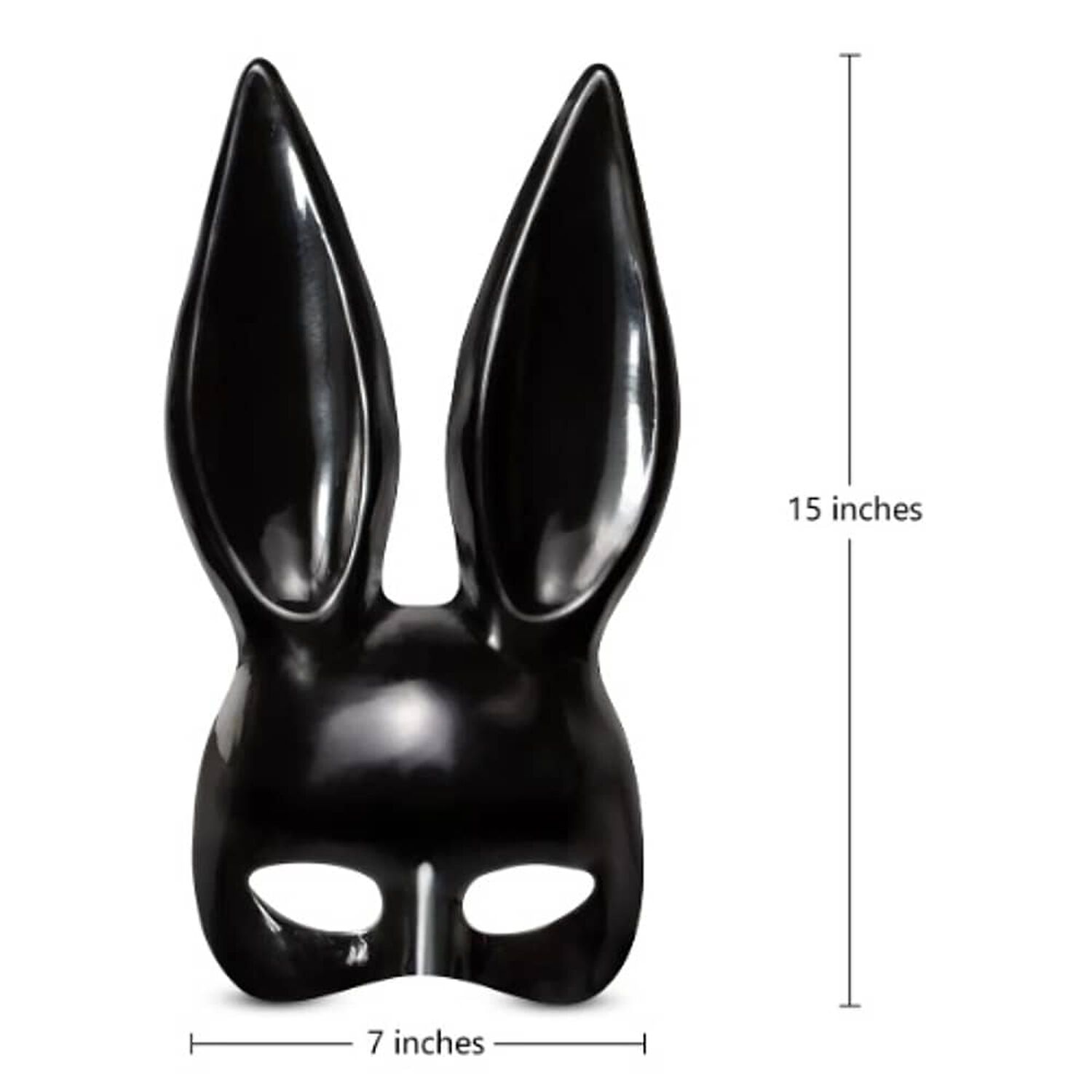 M&aacute;scara Orejas De Conejo Playboy Pareja Blanco+negro Kit 2pz image number 1.0