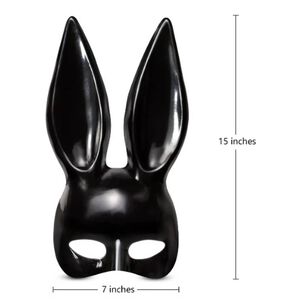 M&aacute;scara Orejas De Conejo Playboy Pareja Blanco+negro Kit 2pz