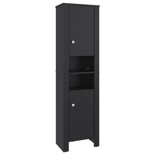 Estante Ba&ntilde;o Organizador 2 Puertas Negro