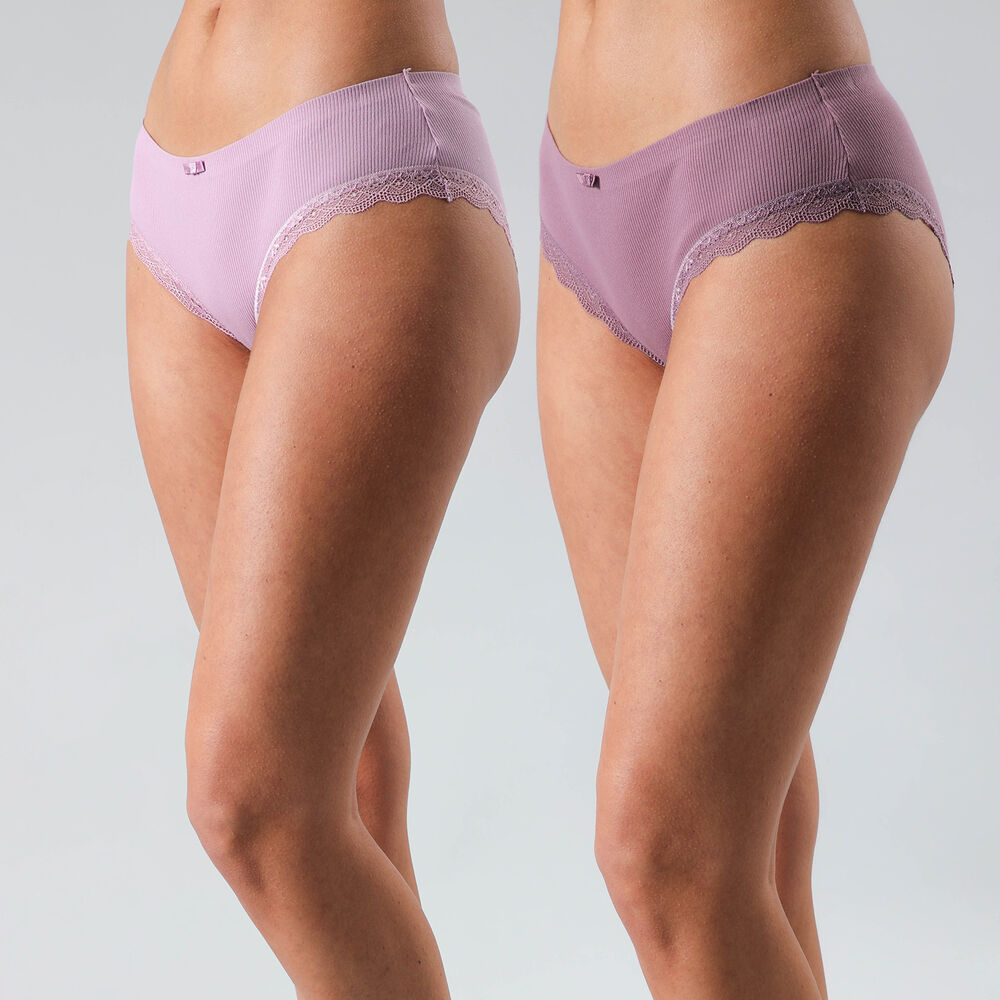 Pack 2x Pantaleta Rib Sin Costuras Mujer Flores 25197-209 image number 0.0