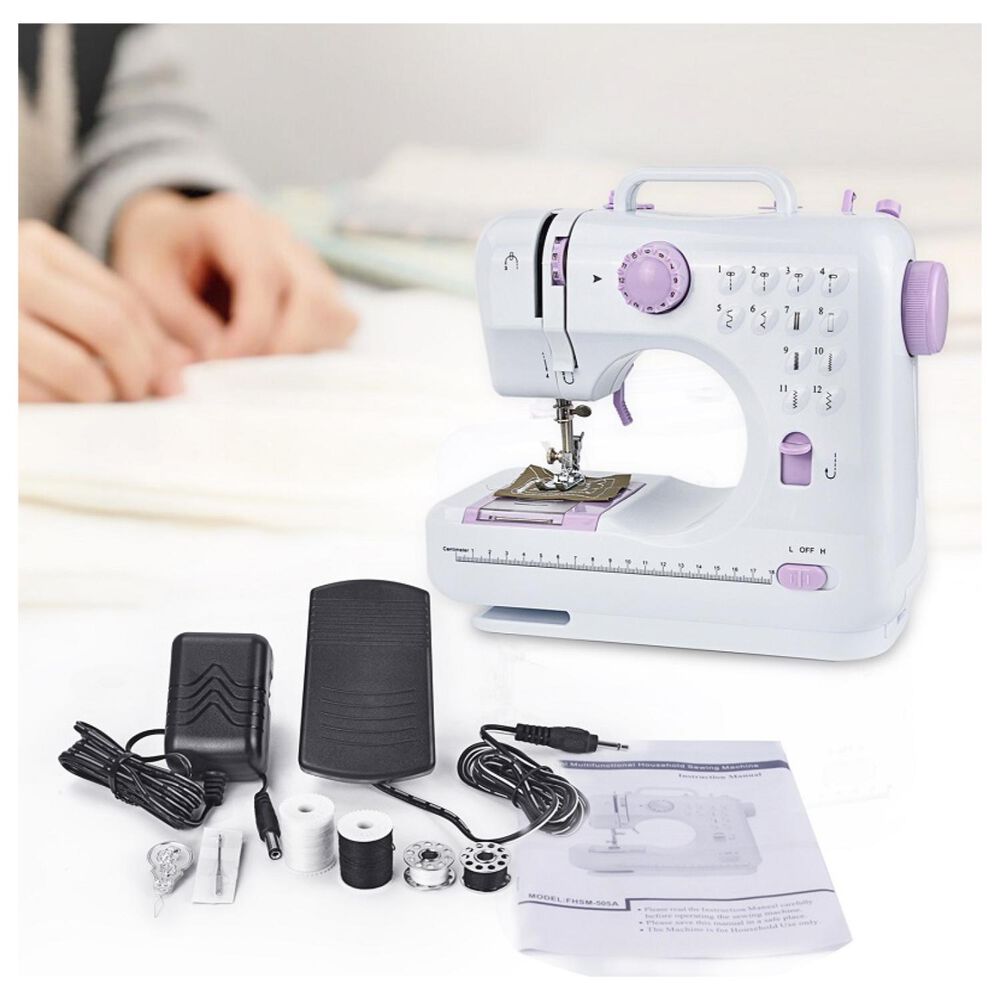 Maquina De Coser Portatil 2 Velocidades Blanco Morado image number 3.0