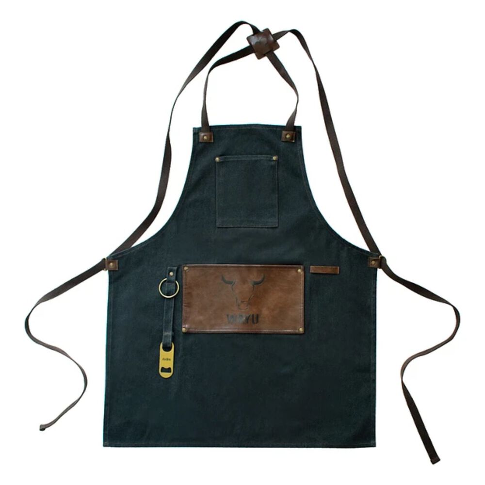 Delantal Premium Ajustable 62x78cm Wayu Parrilla Cocina Bbq image number 0.0