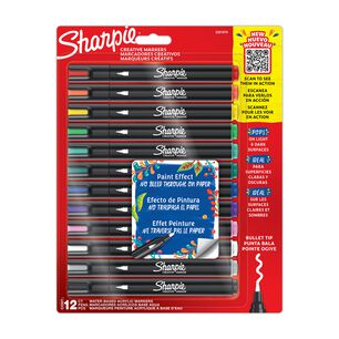 Sharpie Marcadores Acr&iacute;lico Punta Bala 12 Colores Surtidos