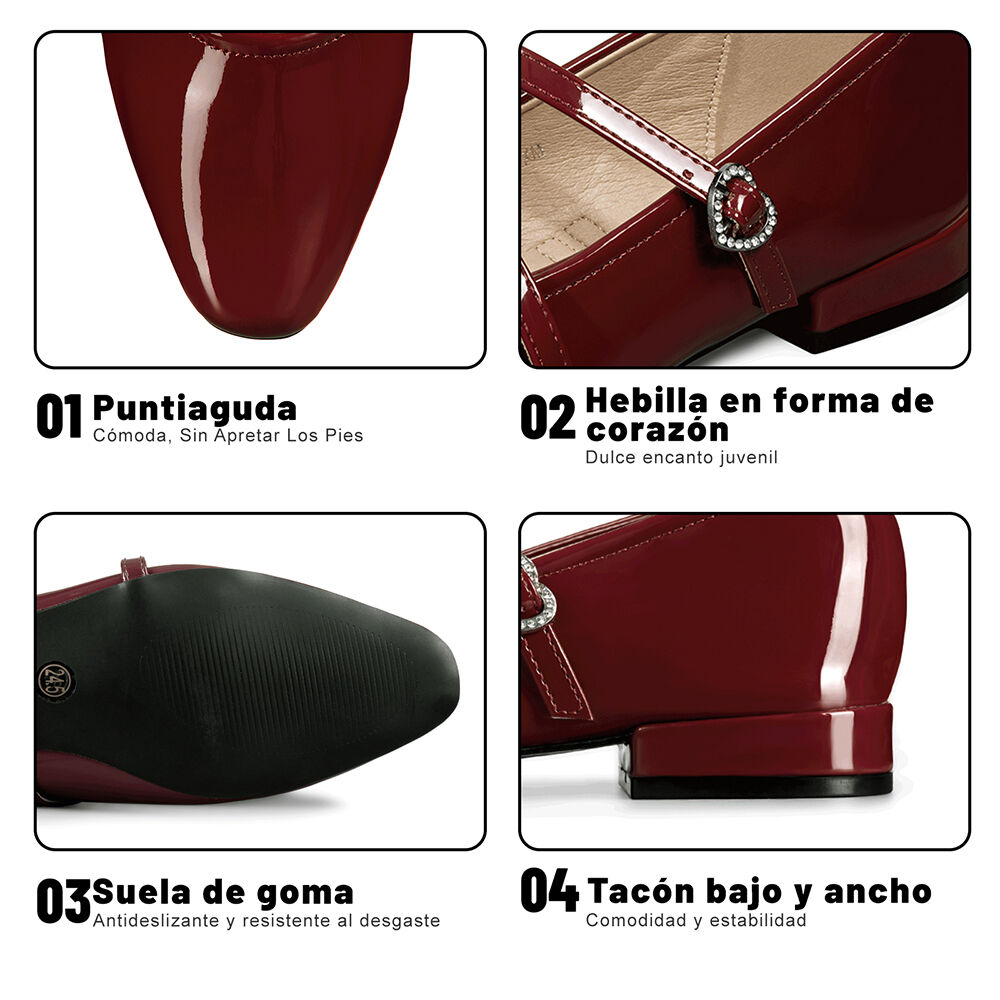 Zapato Mary Jane Estilo Elegante Mujer Weide Yl050 image number 8.0