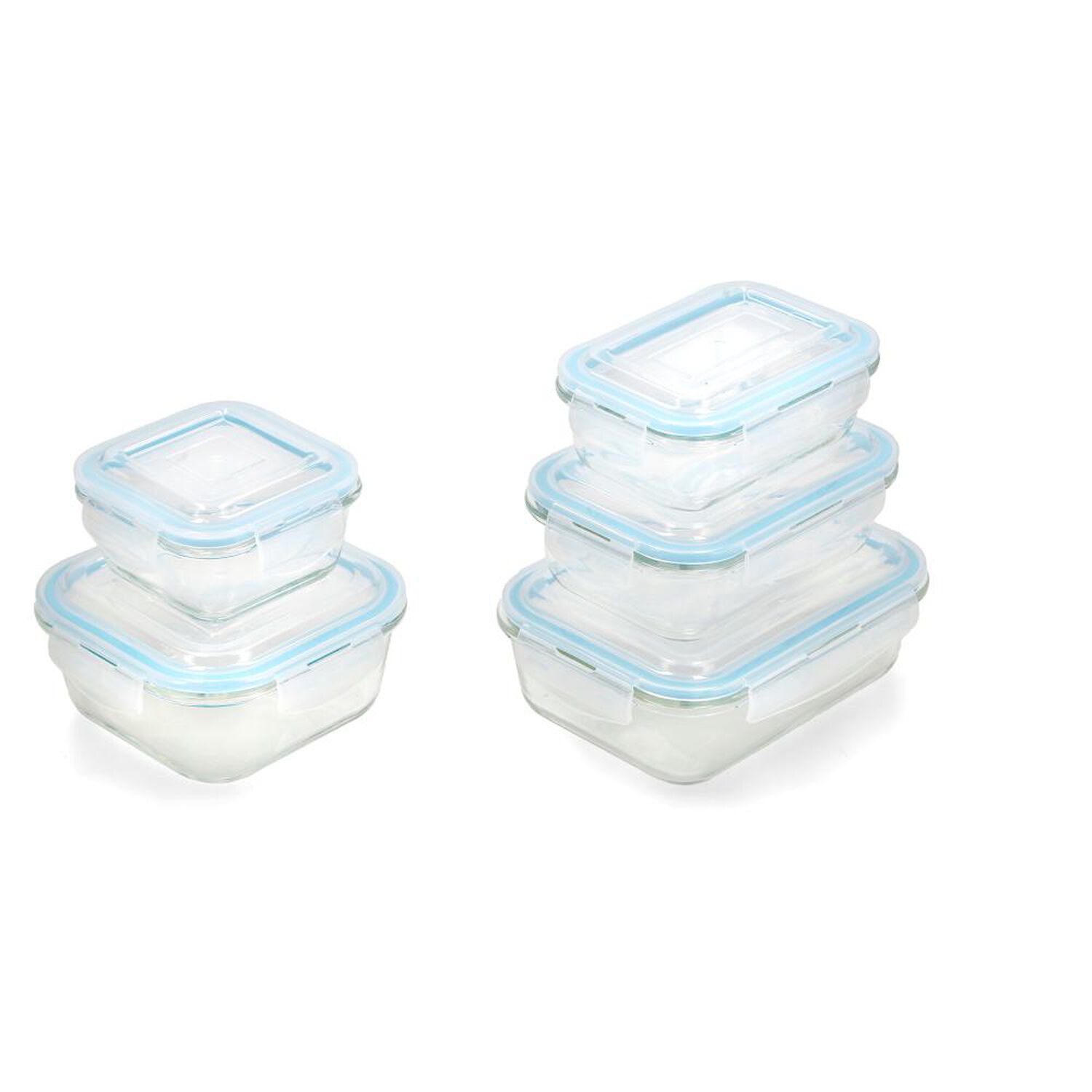 Set De Fuentes De Vidrio Herm&eacute;tico Casaideal Con Tapa / 10 Piezas image number 1.0