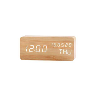 Reloj Despertador De Madera Con Pantalla Digital - Ps