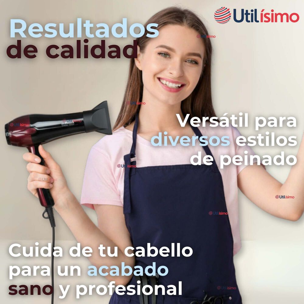 Secador De Pelo Alta Potencia Profesional 5000w Cabello Peluquer&iacute;a Rojo image number 8.0