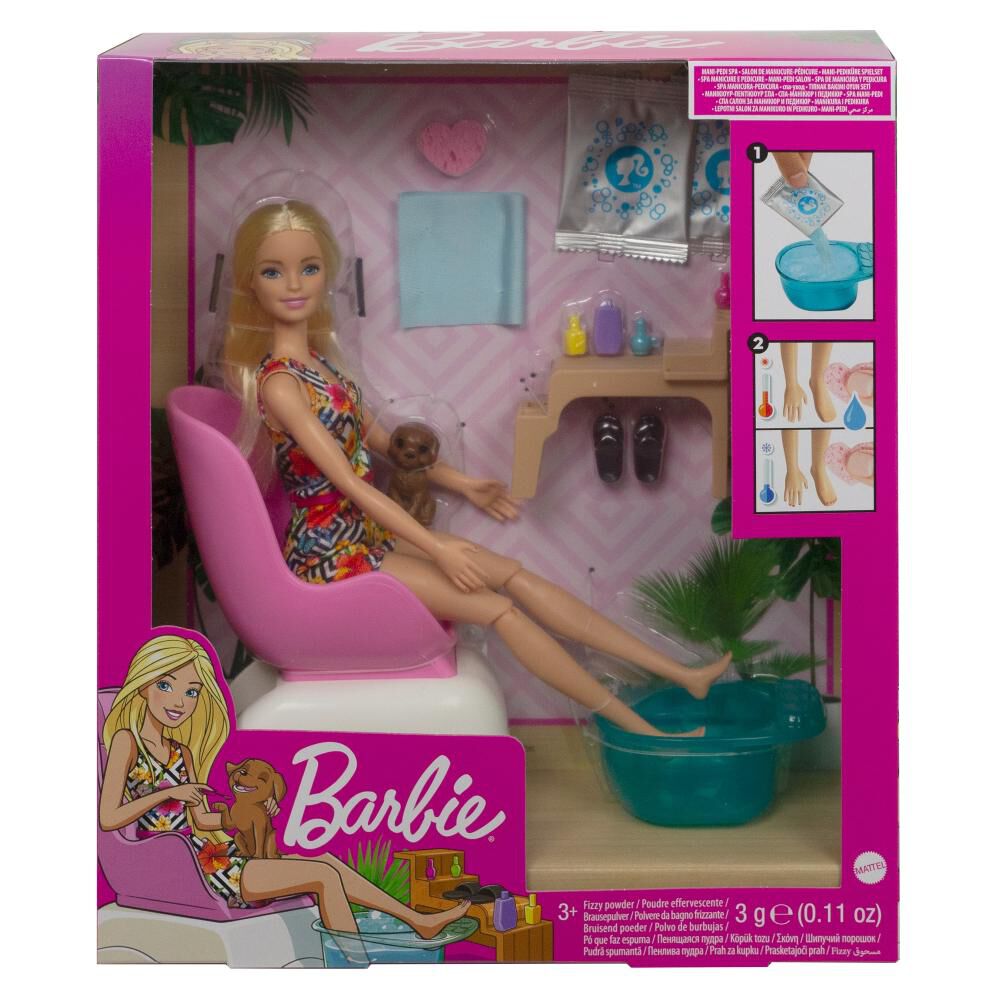 Barbie Fashionista Muñeca Mani/ Pedi Salón image number 2.0