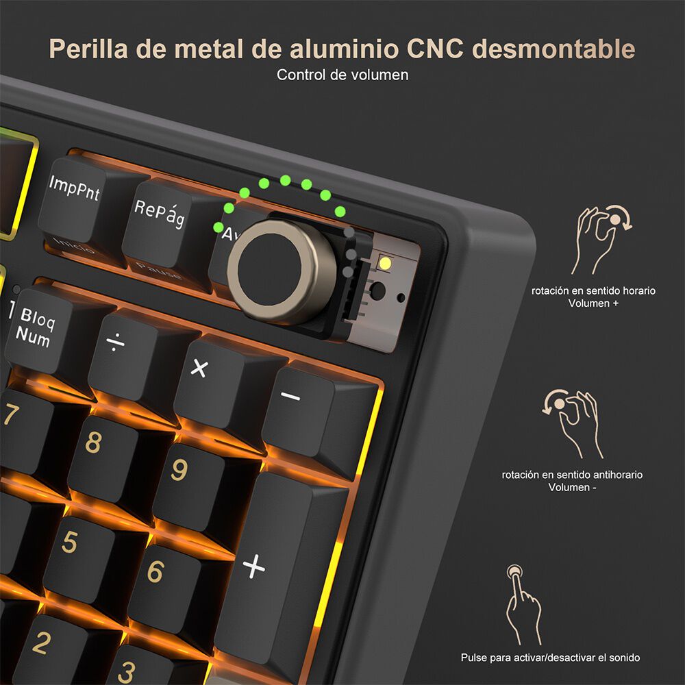 Teclado Mec&aacute;nico Rk R98pro Phantom 98% Espa&ntilde;ol Royal Kludge image number 4.0