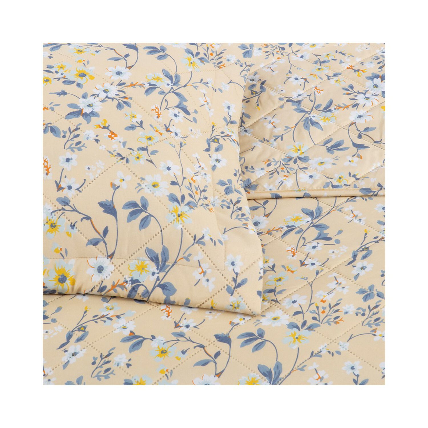 Quilt Andes Estampado Flor Beige 1.5 Pl image number 1.0
