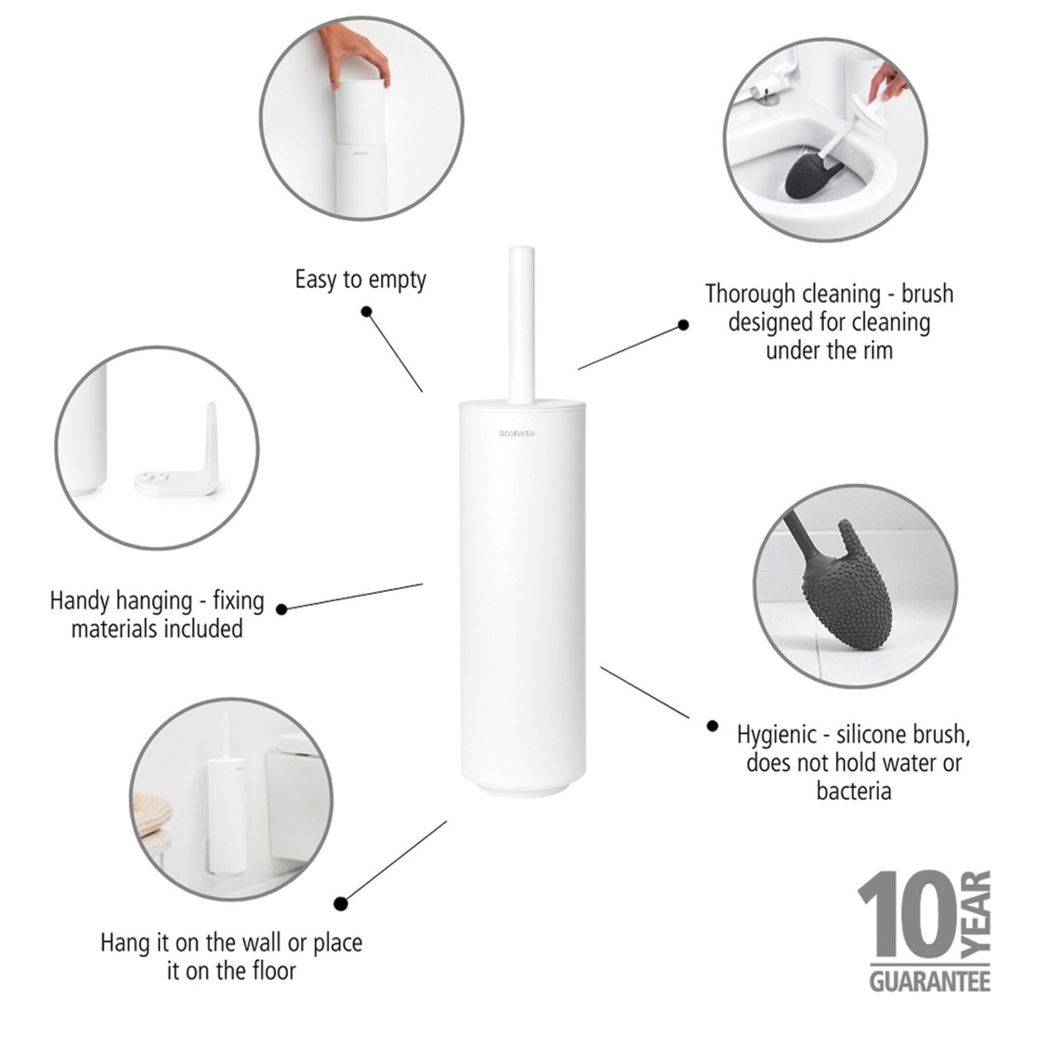 Escobilla Con Soporte Mindset White image number 4.0