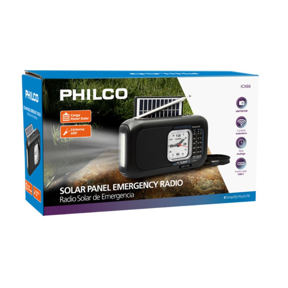 Radio Solar Portátil Con Linterna Bluetooth Bt-amfmsw Usb image number 4.0