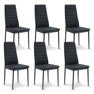 Pack 6 Silla De Comedor Boston Ii Negro