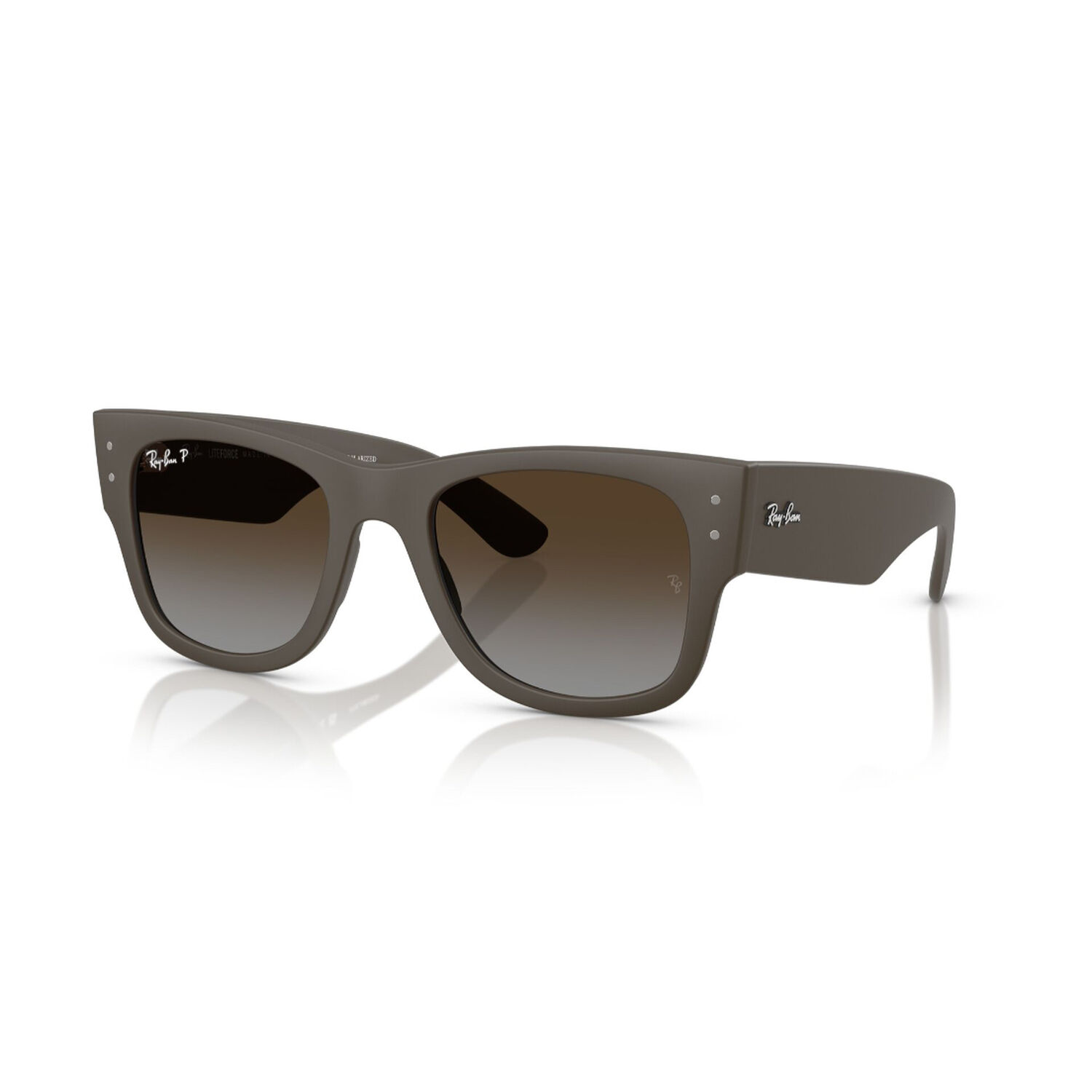 Lentes De Sol Mega Wayfarer Liteforce Marr&oacute;n Polarizados Ray-ban image number 1.0