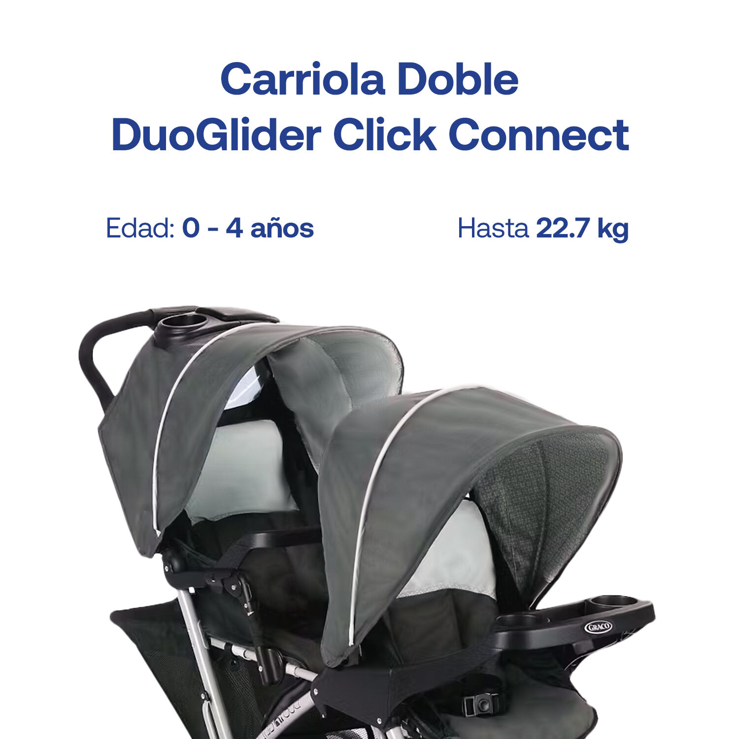 Coche Duoglider Click Connect Glacier Graco image number 1.0