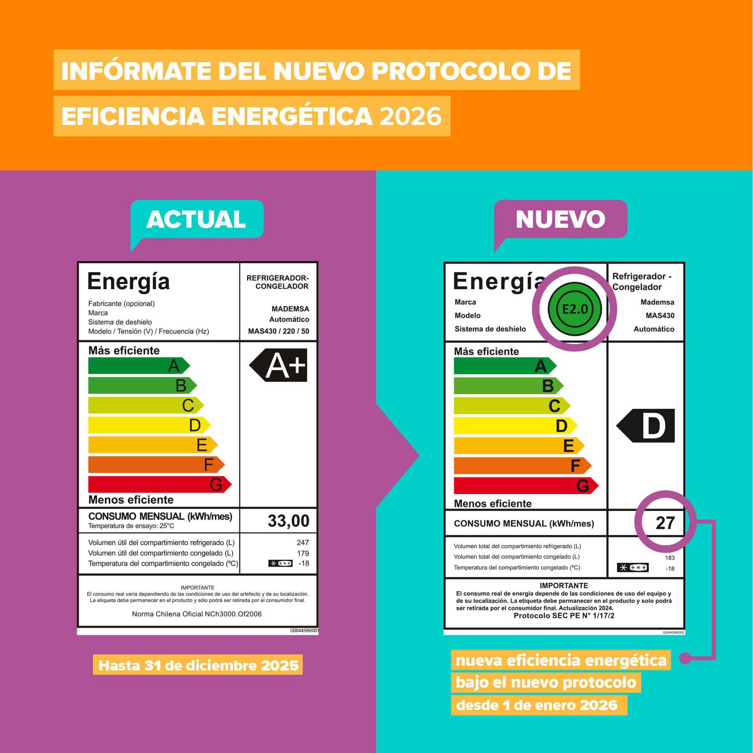 Refrigerador Mademsa 430l No Frost Side By Side Mas430 Inox image number 11.0