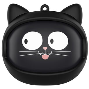 Aud&iacute;fonos Bluetooth Con Caras Seleccionables Gato Negro - Ps