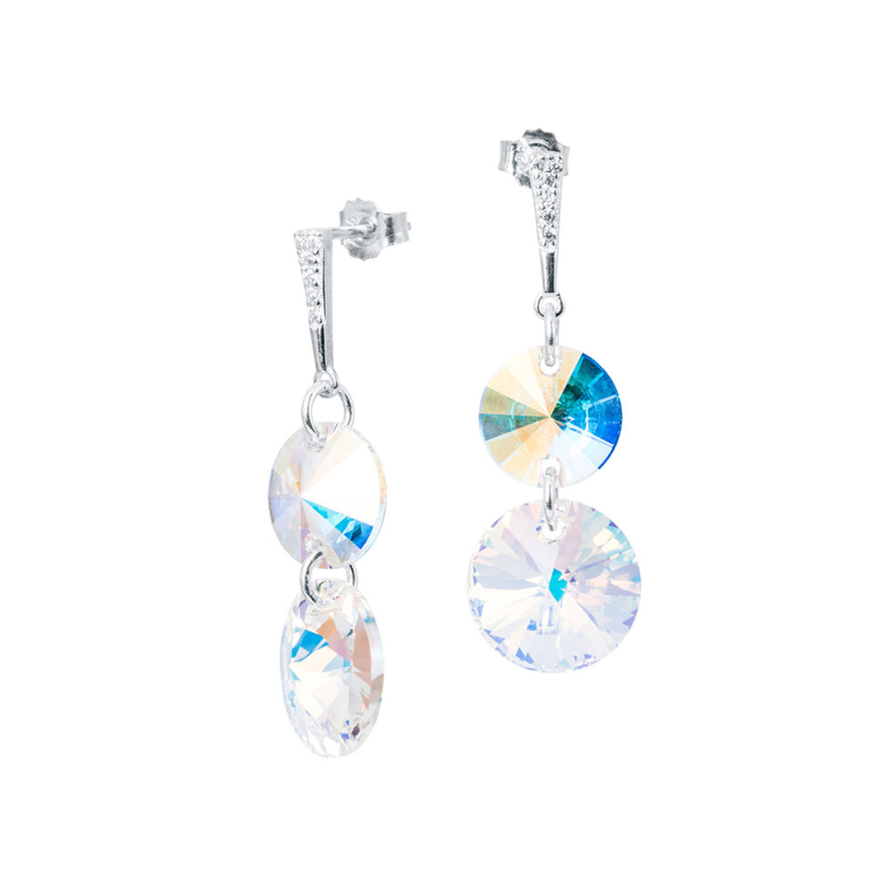 Aros Lourdes Cristales Genuinos Aurora Boreal image number 0.0