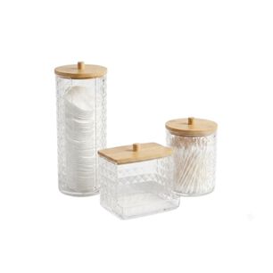 Set 3 Organizadores Cosm&eacute;ticos Acr&iacute;lico Transparente Diamante Ba&ntilde;o