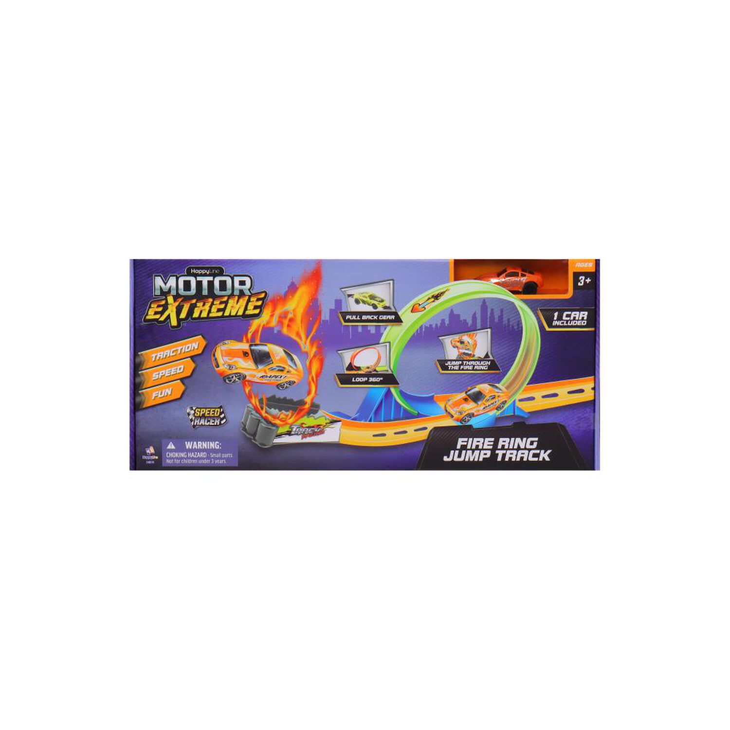 Set De Pista De Carreras Con 1 Loop Y 1 Auto A Retroceso Happyline image number 2.0