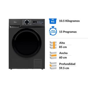 Secadora Midea Md110h105/t / 10.5 Kilos