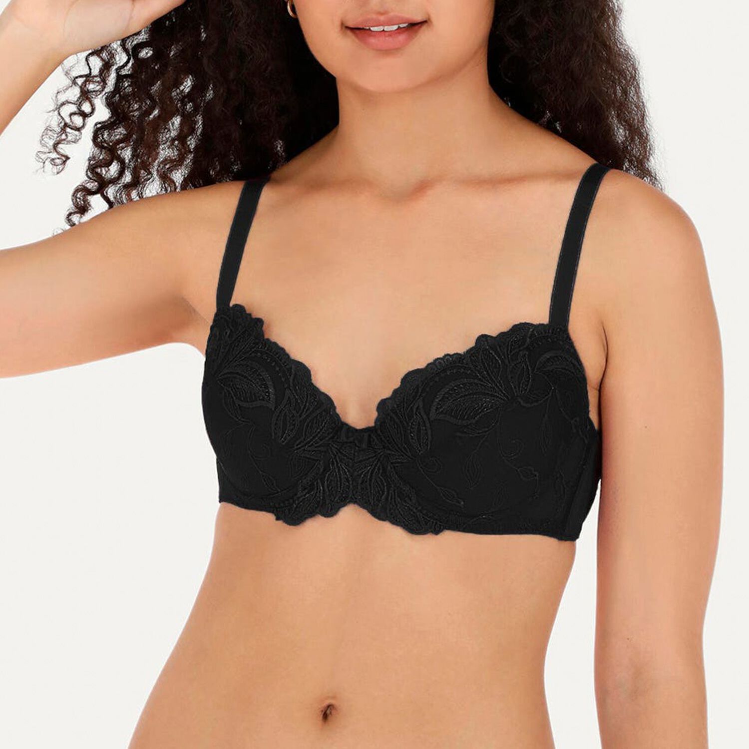 Sosten Bordado Doble Push Up Flores Mujer 13324-2 image number 0.0